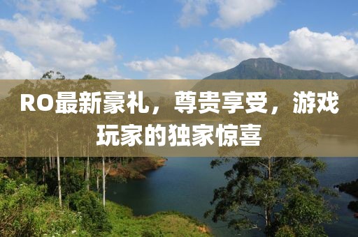 RO最新豪礼，尊贵享受，游戏玩家的独家惊喜