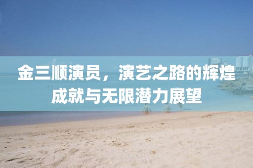 金三顺演员，演艺之路的辉煌成就与无限潜力展望