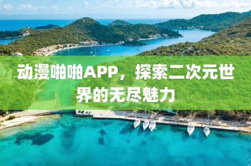 动漫啪啪APP，探索二次元世界的无尽魅力