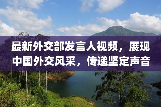 最新外交部发言人视频，展现中国外交风采，传递坚定声音