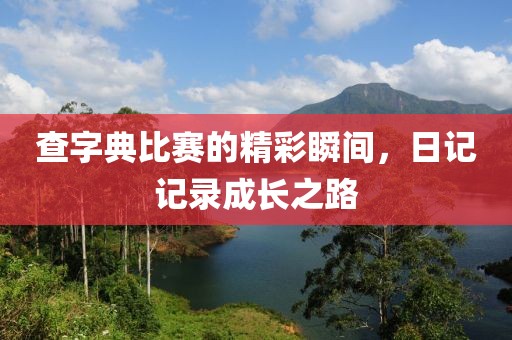 查字典比赛的精彩瞬间，日记记录成长之路