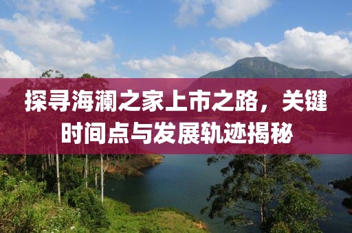 探寻海澜之家上市之路，关键时间点与发展轨迹揭秘