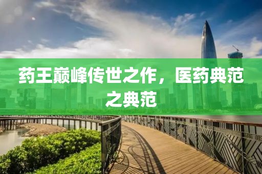 药王巅峰传世之作，医药典范之典范
