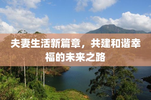 夫妻生活新篇章，共建和谐幸福的未来之路