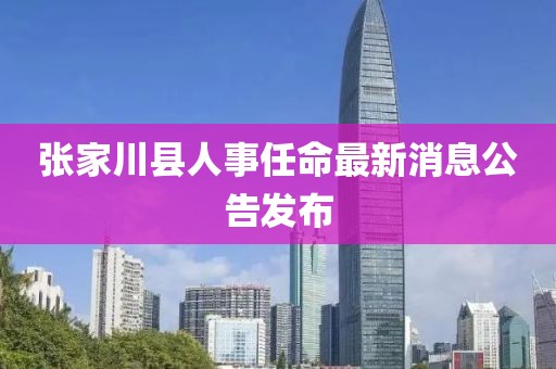 张家川县人事任命最新消息公告发布