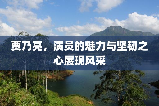 贾乃亮,演员的魅力与坚韧之心展现风采