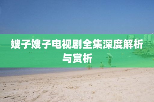 嫂子嫂子电视剧全集深度解析与赏析