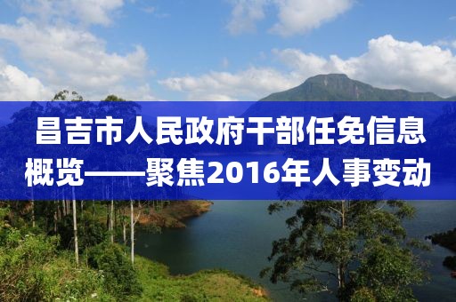 昌吉市人民政府干部任免信息概览——聚焦2016年人事变动
