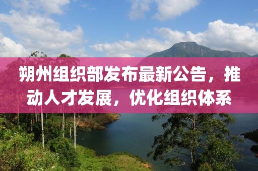 朔州组织部发布最新公告,推动人才发展,优化组织体系