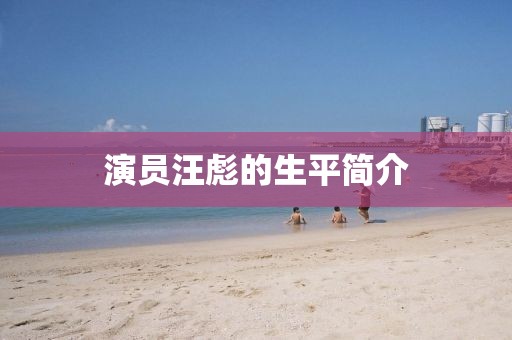 演员汪彪的生平简介