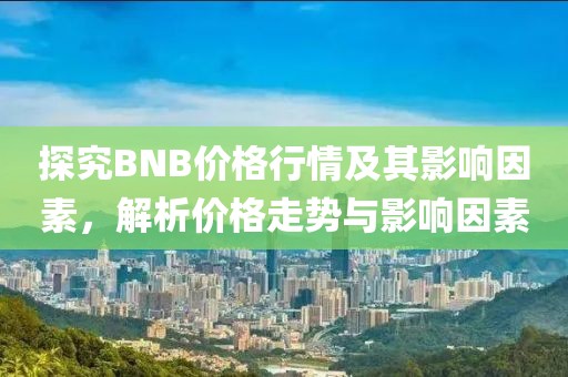 探究BNB价格行情及其影响因素,解析价格走势与影响因素