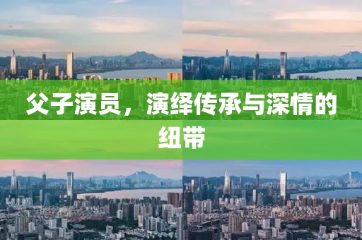 父子演员,演绎传承与深情的纽带
