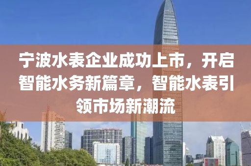 宁波水表企业成功上市，开启智能水务新篇章，智能水表引领市场新潮流