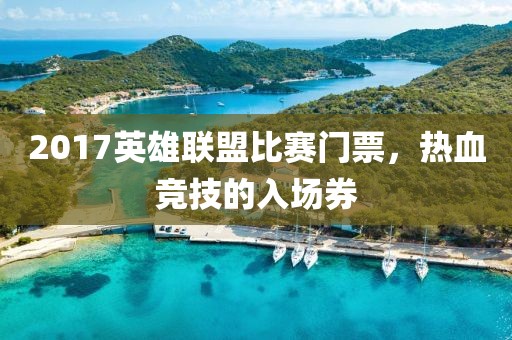 2017英雄联盟比赛门票，热血竞技的入场券