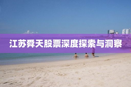 江苏舜天股票深度探索与洞察