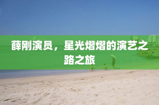 薛刚演员，星光熠熠的演艺之路之旅