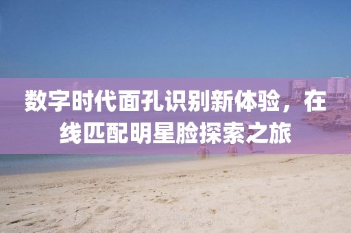数字时代面孔识别新体验，在线匹配明星脸探索之旅