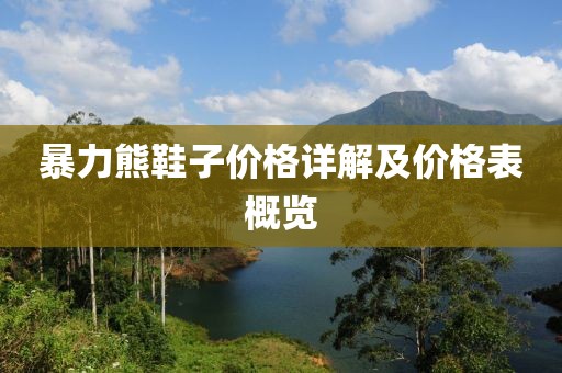 暴力熊鞋子价格详解及价格表概览