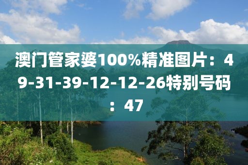 澳门管家婆100%精准图片：49-31-39-12-12-26特别号码：47