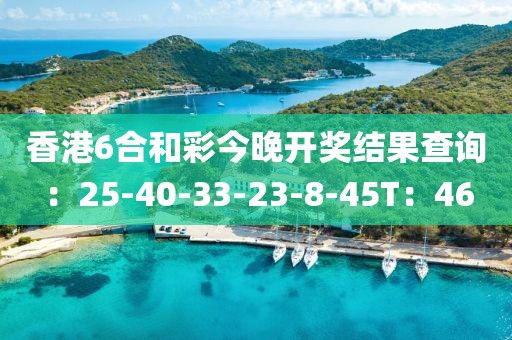 香港6合和彩今晚开奖结果查询：25-40-33-23-8-45T：46