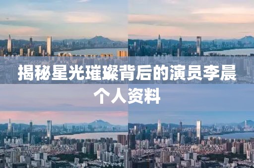 揭秘星光璀璨背后的演员李晨个人资料