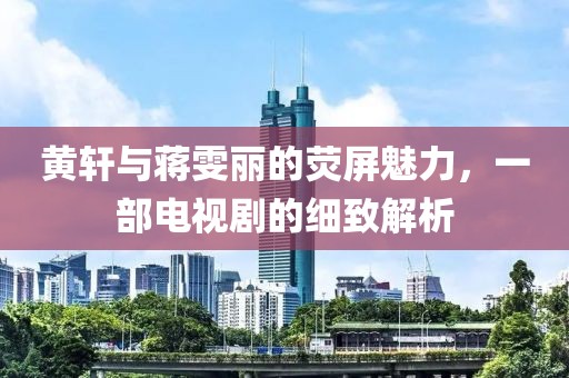 黄轩与蒋雯丽的荧屏魅力，一部电视剧的细致解析