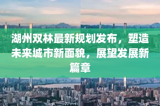 湖州双林最新规划发布，塑造未来城市新面貌，展望发展新篇章