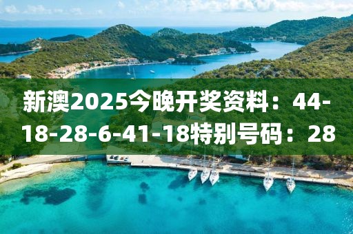 新澳2025今晚开奖资料：44-18-28-6-41-18特别号码：28