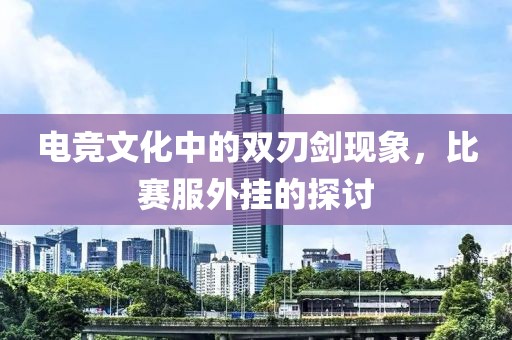 电竞文化中的双刃剑现象，比赛服外挂的探讨
