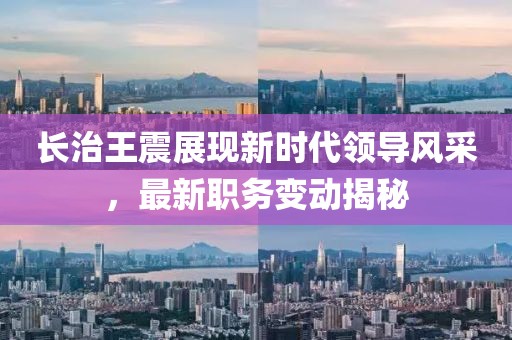 长治王震展现新时代领导风采，最新职务变动揭秘