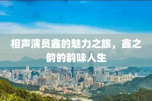 相声演员鑫的魅力之旅，鑫之韵的韵味人生