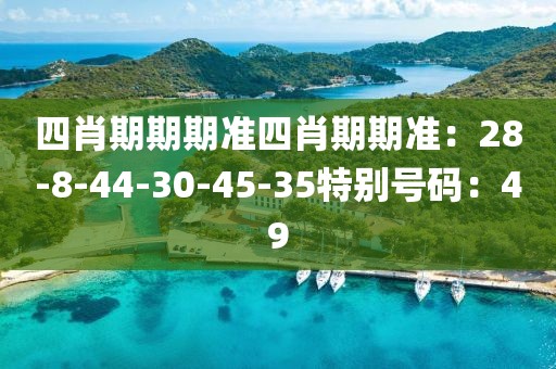 四肖期期期准四肖期期准：28-8-44-30-45-35特别号码：49