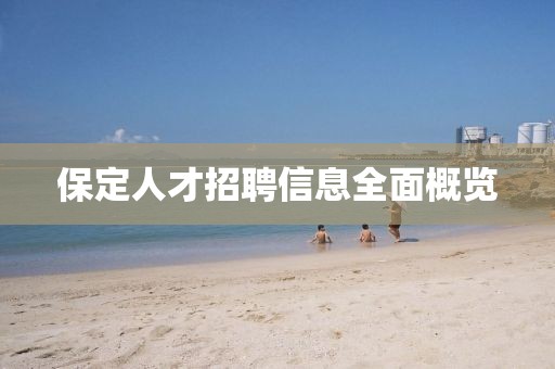 保定人才招聘信息全面概览