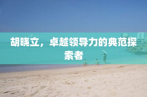 胡晓立，卓越领导力的典范探索者