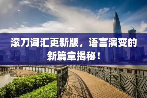 滚刀词汇更新版，语言演变的新篇章揭秘！