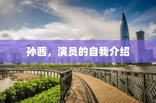 孙茜，演员的自我介绍