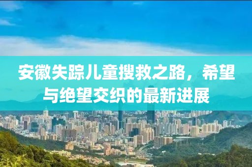 安徽失踪儿童搜救之路，希望与绝望交织的最新进展
