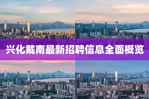 兴化戴南最新招聘信息全面概览