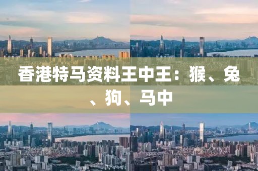 香港特马资料王中王：猴、兔、狗、马中