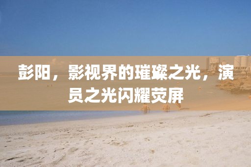 彭阳，影视界的璀璨之光，演员之光闪耀荧屏
