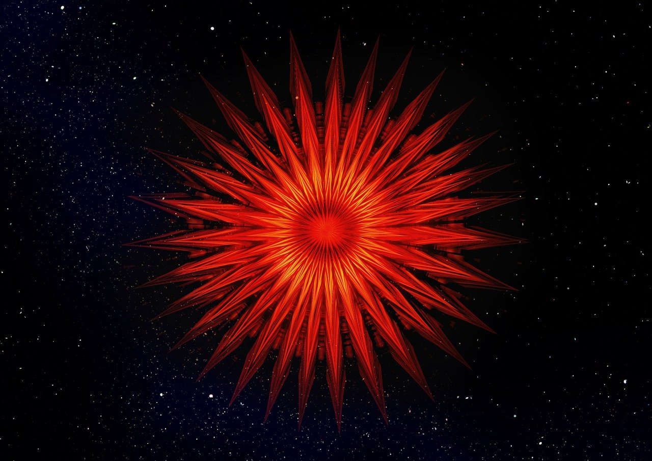 红色背景明星的闪耀风采